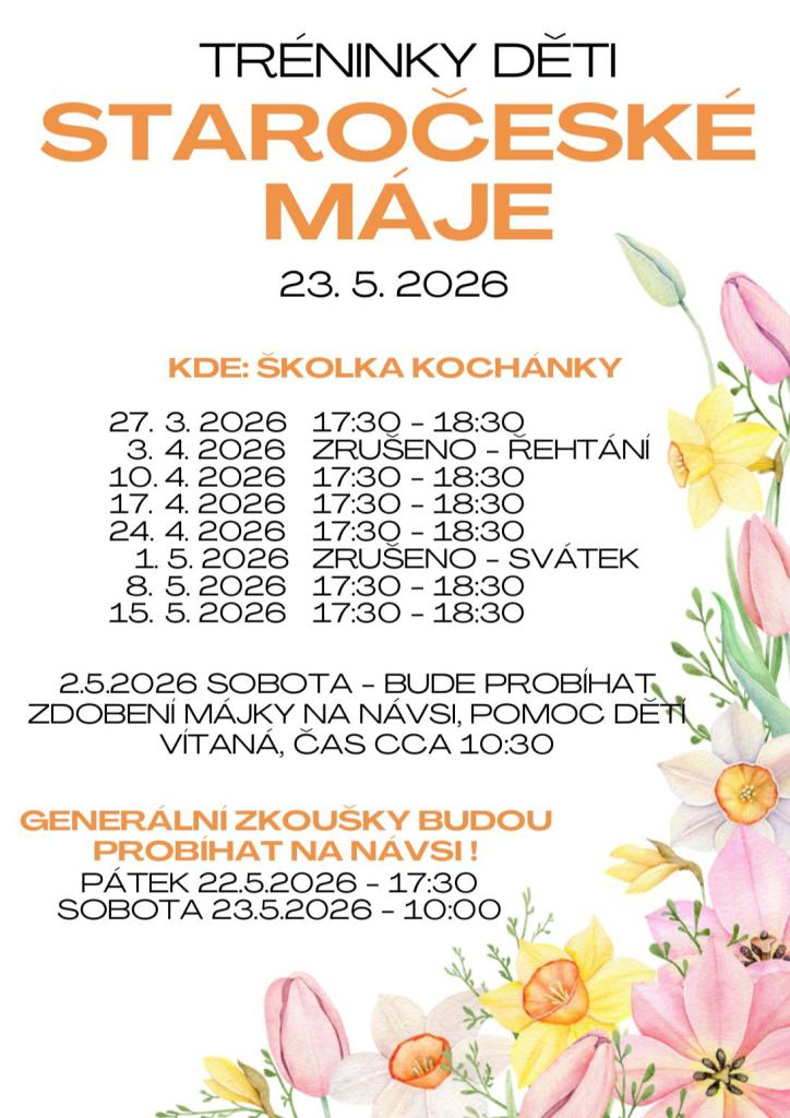 Tréninky děti - máje